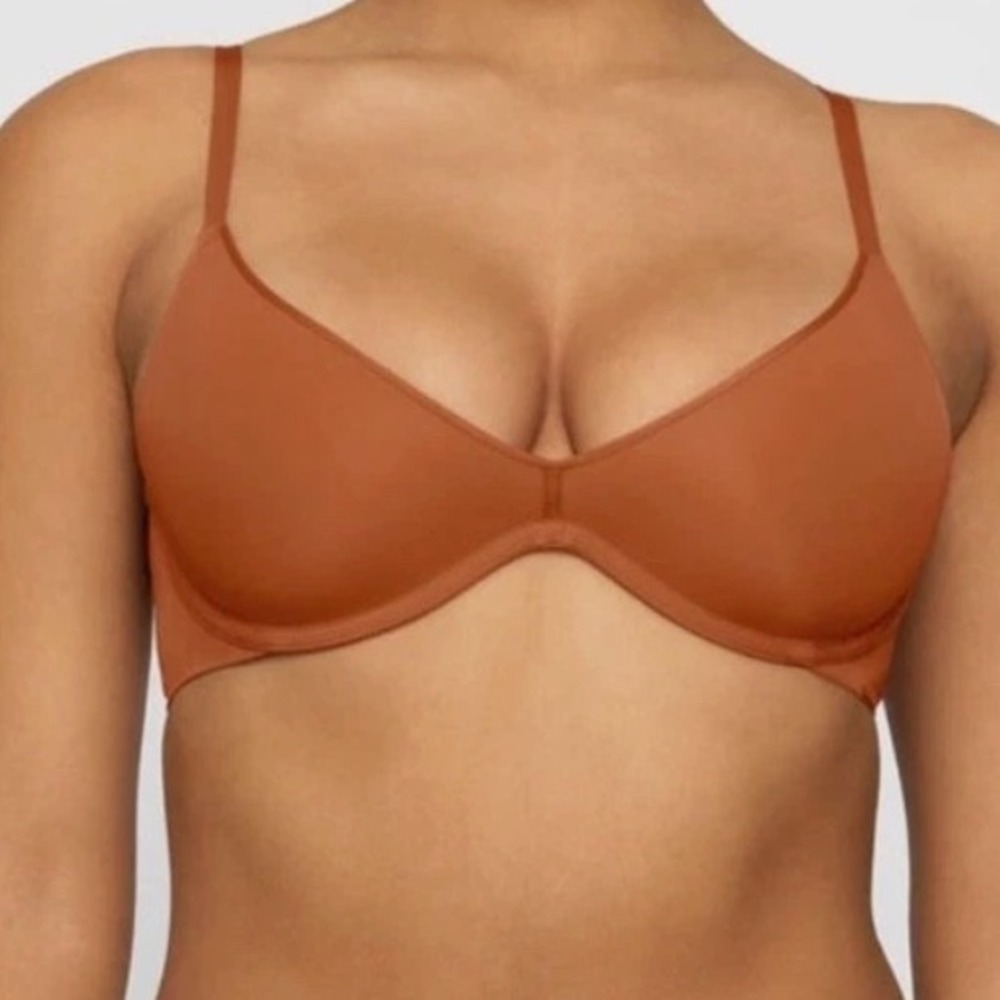 SKIMS Women's 40DDDD Copper Wireless Scoop T Shirt Bra Extra Lift Comfy Stretch‎